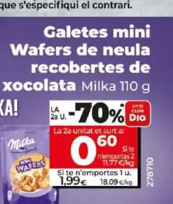 Dia Galetes mini Wafers de neula recobertes de oferta