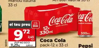 Dia Coca Cola pack-12 x 33 cl oferta