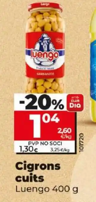 Dia Cigrons cuits oferta