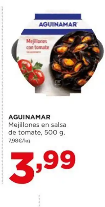 Alimerka AGUINAMAR Mejillones en salsa de tomate, 500 g. 7,98€/kg oferta