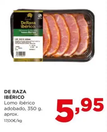 Alimerka DE RAZA IBÉRICO Lomo ibérico adobado, 350 g. oferta