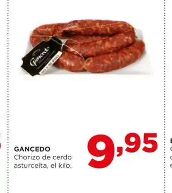 Alimerka GANCEDO Chorizo de cerdo asturcelta, el kilo. oferta