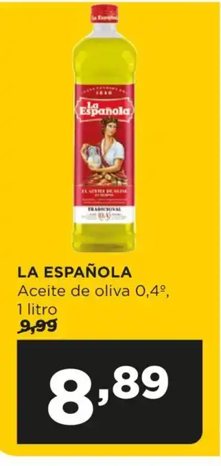 Alimerka LA ESPAÑOLA Aceite de oliva 0,4º, oferta