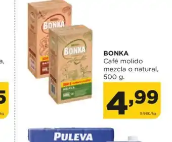 Alimerka BONKA Café molido mezcla o natural, 500 g. oferta