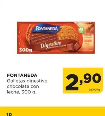 Alimerka FONTANEDA Galletas digestive chocolate con leche, 300 g. oferta