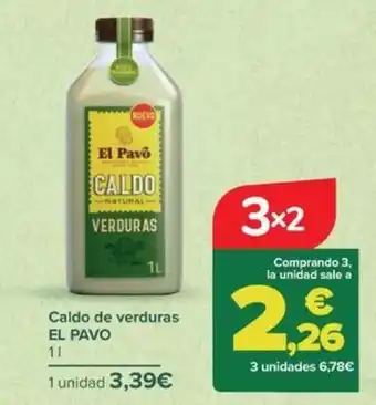 Carrefour Caldo de verduras EL PAVO oferta