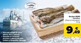 Carrefour Bacalao SKREI oferta