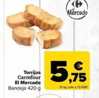 Carrefour Torrijas Carrefour El Mercado Bandeja 420 g oferta