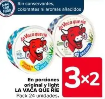 Carrefour En porciones original y light LA VAČA QUE RÍE oferta