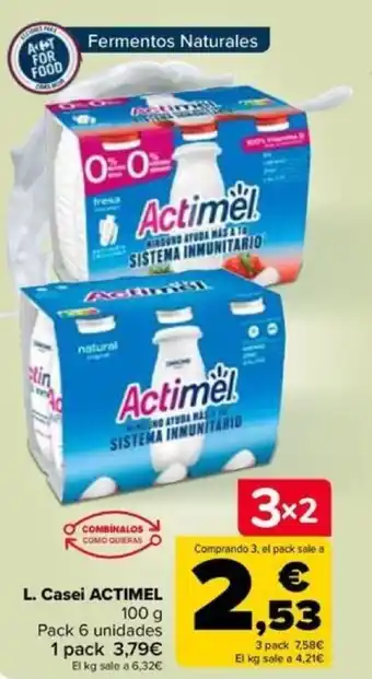 Carrefour L. Casei ACTIMEL 100 g oferta