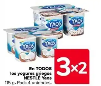 Carrefour En TODOS los yogures griegos NESTLÉ Yaos oferta