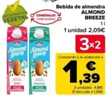Carrefour Bebida de almendra ALMOND BREEZE 11 oferta