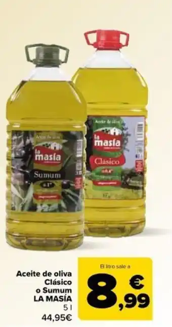 Carrefour Aceite de oliva Clásico o Sumum LA MASÍA oferta