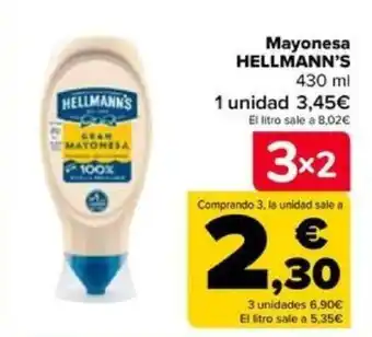 Carrefour Mayonesa HELLMANN'S 430 ml oferta