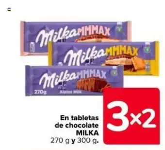 Carrefour En tabletas de chocolate MILKA oferta