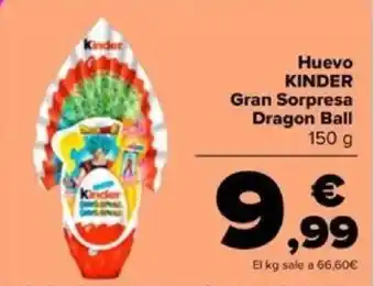 Carrefour Huevo KINDER Gran Sorpresa Dragon Ball 150 g oferta