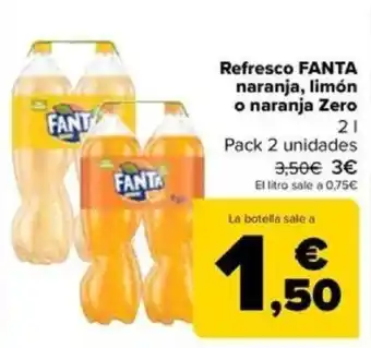 Carrefour Refresco FANTA naranja, limón o naranja Zero 21 oferta