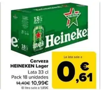 Carrefour Cerveza HEINEKEN Lager oferta