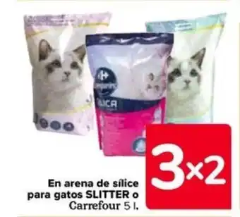 Carrefour En arena de sílice para gatos SLITTER O oferta