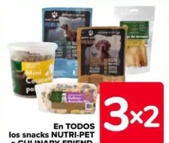 Carrefour En TODOS los snacks NUTRI-PET o CULINARY FRIEND. oferta