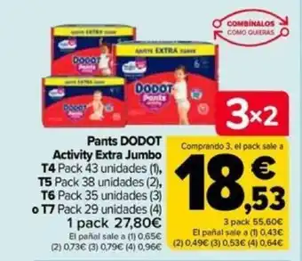 Carrefour Pants DODOT Activity Extra Jumbo oferta
