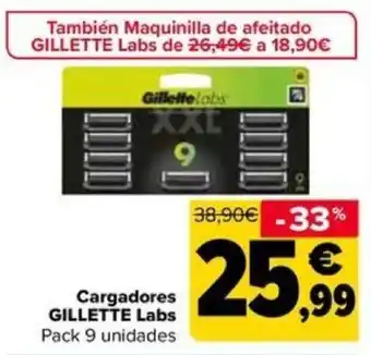 Carrefour Cargadores GILLETTE Labs Pack 9 unidades oferta