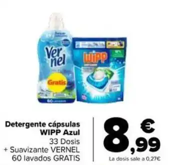 Carrefour Detergente cápsulas WIPP Azul oferta