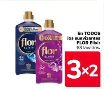 Carrefour En TODOS los suavizantes FLOR Elixir 63 lavados. oferta
