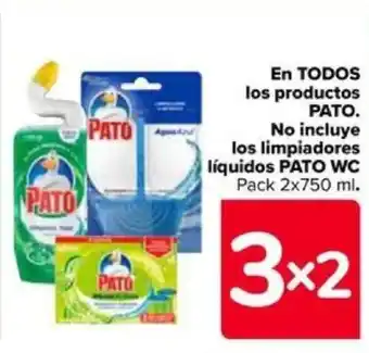 Carrefour En TODOS los productos PATO. No incluye los limpiadores líquidos PATO WC Pack 2x750 ml. oferta