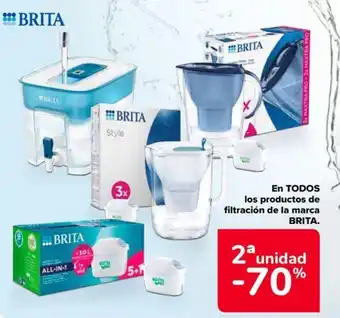 Carrefour En TODOS los productos de filtración de la marca BRITA. oferta