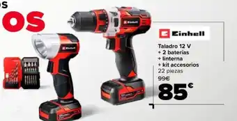 Carrefour Taladro 12 V + 2 baterías + linterna oferta