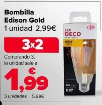 Carrefour Bombilla Edison Gold oferta