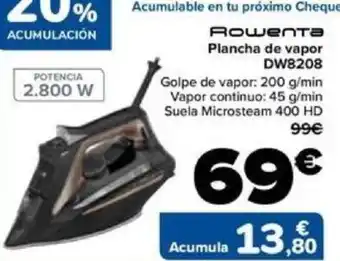 Carrefour Plancha de vapor DW8208 oferta