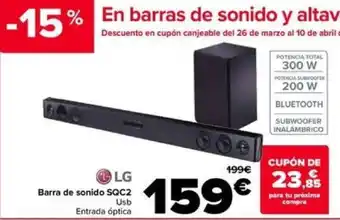 Carrefour Barra de sonido SQC2 oferta