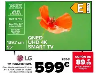 Carrefour LG TV 55QNED756RA (También disponible en 165.1 cm 65" oferta