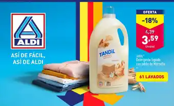 ALDI Detergente líquido con jabón de Marsella oferta