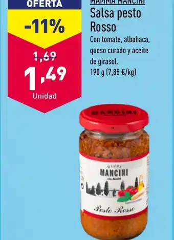 ALDI Salsa pesto Rosso oferta