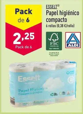 ALDI Papel higiénico compacto oferta