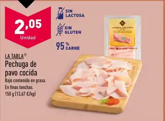 ALDI LA TABLAⓇ Pechuga de pavo cocida oferta