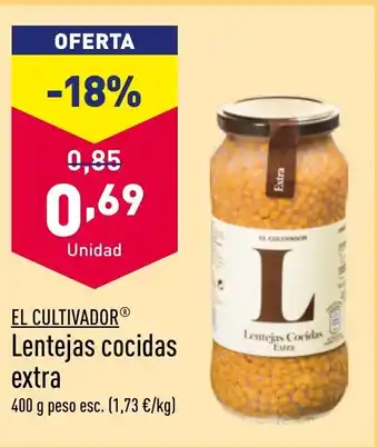 ALDI Lentejas cocidas extra oferta