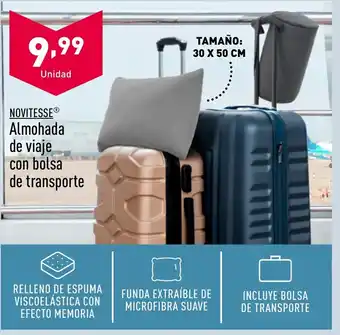 ALDI NOVITESSEⓇ Almohada de viaje con bolsa de transporte oferta