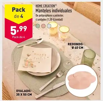 ALDI HOME CREATIONⓇ Manteles individuales oferta