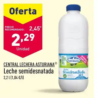 ALDI CENTRAL LECHERA ASTURIANAⓇ Leche semidesnatada oferta