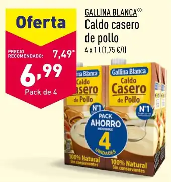 ALDI GALLINA BLANCAⓇ Caldo casero de pollo oferta