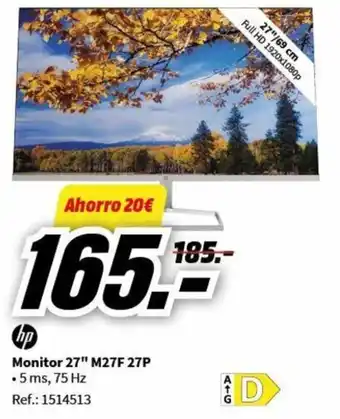 MediaMarkt Monitor 27" M27F 27P oferta