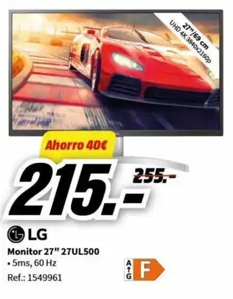 MediaMarkt Monitor 27" 27UL500 oferta