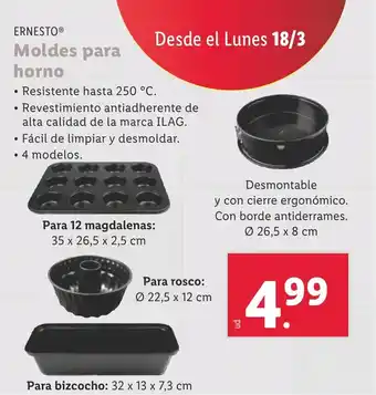Lidl Moldes para horno oferta