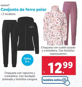 Lidl Conjunto de forro polar oferta