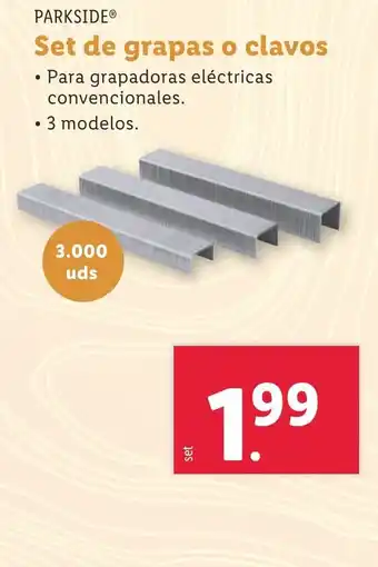 Lidl Set de grapas o clavos oferta