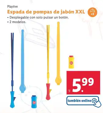 Lidl Espada de pompas de jabón XXL Desplegable con solo pulsar un botón. • 2 modelos. oferta
